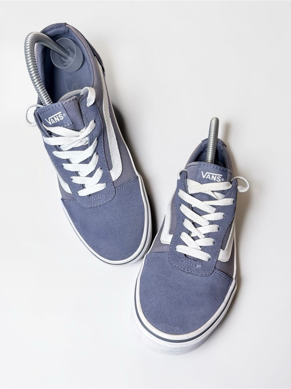 Vans Old Skool Sneakers in Slate Blue and White Women 8.5 Suede & Canvas